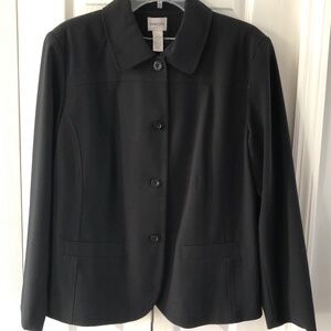 Chico's, Womens Black Jacket, Size 2 (12), EUC
